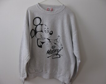 Vintage Mickey Mouse Sweatshirt Walt Disney Adult Mens Large