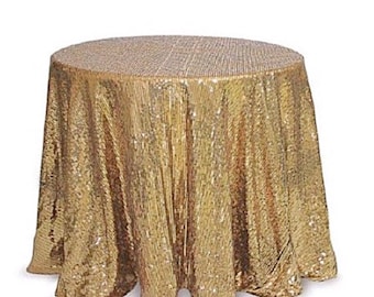 SALE! Gold sequin tablecloth, table runner, table overlay. Wedding tablecloth, cake table, baby shower, sequence, wedding decorations, party
