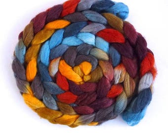 Ascent, Merino/ Superwash Merino/ Silk Roving - Handpainted Spinning or Felting Fiber