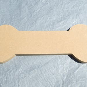 Dog Bone Plaque - Use as a Base for Mosaics Decoupage or Decorative Painting - Unfinished MDF 12" x 5" Pet Home Decor