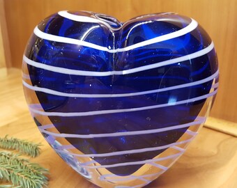 Cobalt Blue Solid Glass bud vase or candle holder