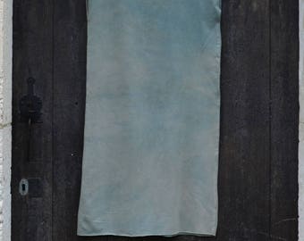 Tunic dress hippie tshirt dress grey blue alternative boho eco natural dyes earthy psy festival ethical vegan environment dark mori holistic