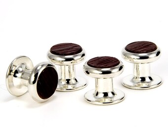 Tuxedo Shirt Studs Gift For Him Wood Wine Barrel Tuxedo Studs Silver Tuxedo Studs Gift For Men Wedding Jewelry Gift For Groomsmen Mens Gift