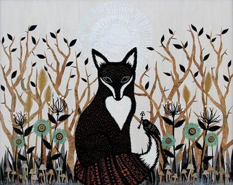 A Simple Gift -11 x 14 inch Cut Paper Art Print