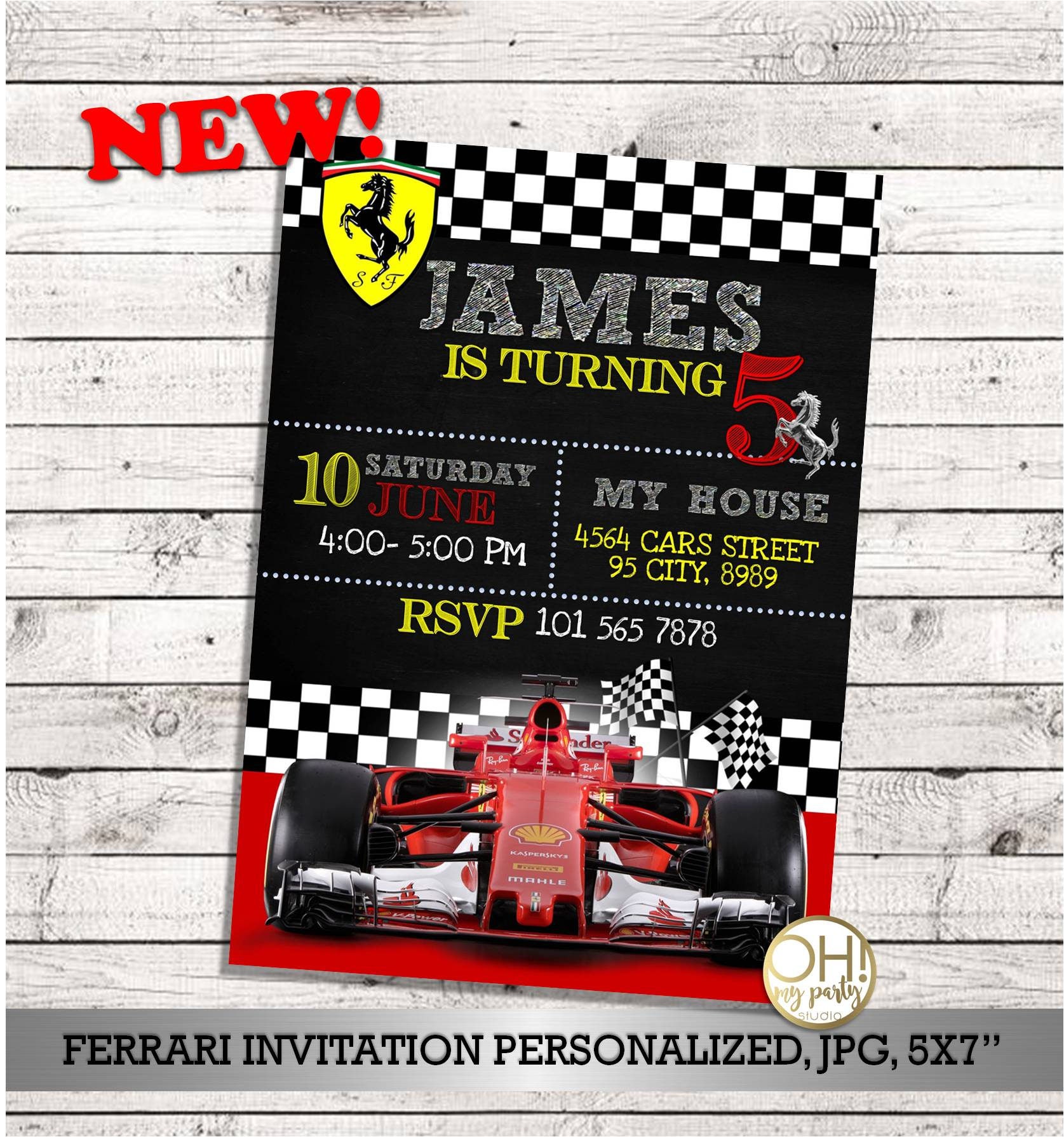 ferrari birthday ferrari invitation ferrari party ferrari