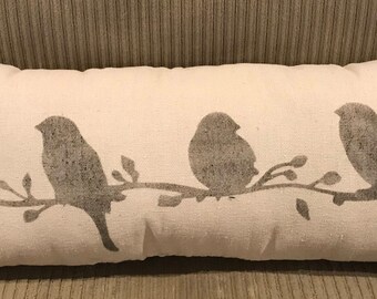 Birds Grain Sack Pillow