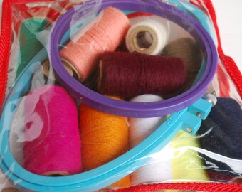 Punch embroidery needle yarn patterns more vintage Pretty Punch lot