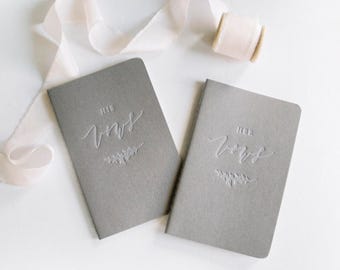 Letterpress Vow Journals (Set of 2)