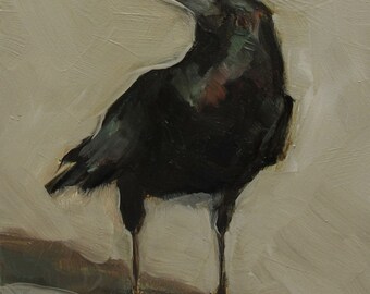 CROW RAVEN Black BIRD Colette W. Davis Art Giclee print