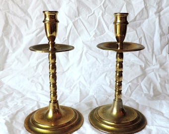 Brass Candle Holders, Brass Candle Sticks, Vintage Brass, Solid Brass Candle Stick Holders, Vintage Candle Stick Holders, Candle Holders