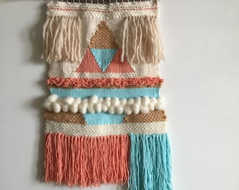 Woven wall hanging / Handwoven Tapestry Weaving Fiber Textile Wall Art Home Decor Evasdoodlings