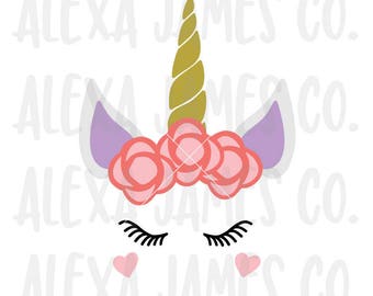 Download Unicorn roses svg | Etsy