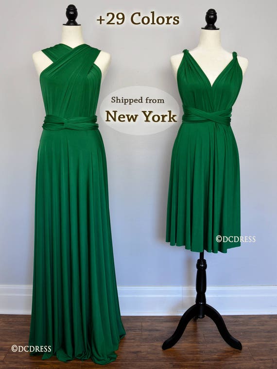  Emerald  Green  Bridesmaid  dress  prom dress  twist dress 