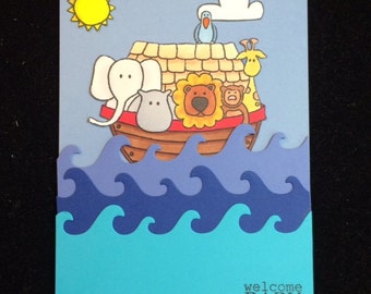 Noah's Ark Welcome Baby Greeting Card