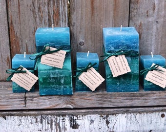 Yacht Salt Scented Square Pillar Candles