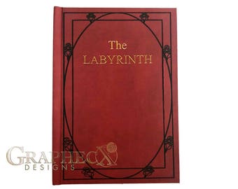 Fan-made The Labyrinth Red Book inspired personalized hardcover journal notebook
