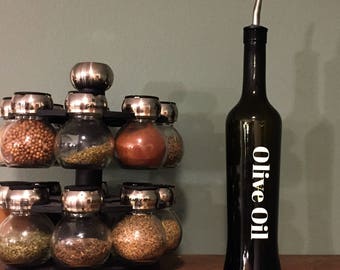 Olive Oil Dispenser, Kitchen Storage, Olive Oil Pourer, EVOO Dispenser, Housewarming Gift