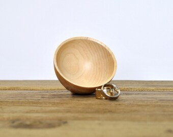Ring Bowl - READY TO SHIP - Maple - Woodturning - Lathe - Jewelry dish