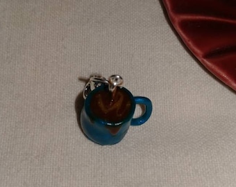 Polymer clay, coffee, charm