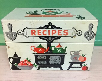 1950s Metal Recipe Box by Stylecraft of Baltimore