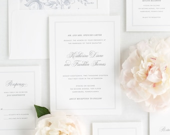 Simply Classic Wedding Invitations - Sample