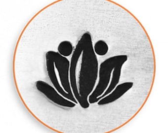 Impress Art 6mm Lotus Flower Metal Stamp Design Stamp Decorative Stamp