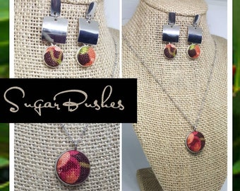Fabric Jewelry set. SugarBushes
