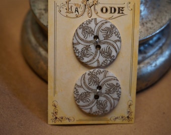 Buttons, Reproduction of Vintage Pair of Buttons