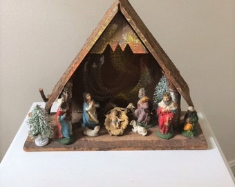 Vintage Nativity Creche Made in Italy