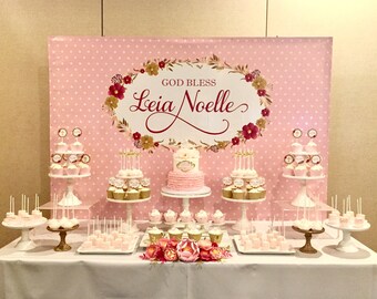 Pink and Gold Backdrop - .JPEG File via Email Delivery - You Print Your Own