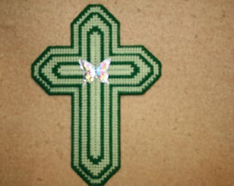 Green butterfly double cross