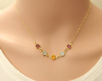 Grandma necklace Family necklace Personalized Birthstone necklace Mother necklace grandma gift Mum birthstone necklace Gift for mom grandma