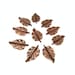 Leaf Copper Leaves Bead Supply Mixed Media 10 Leaves