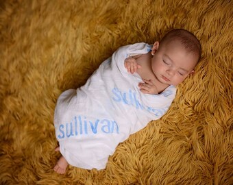 Personalized Swaddle Blanket - Baby Blanket - Baby Shower Gift - Personalized Baby Blanket - Baby Name Blanket - Personalized Blanket