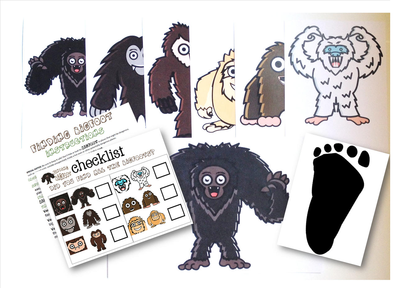 Finding Bigfoot Game BIGFOOT Sasquatch Kids game party