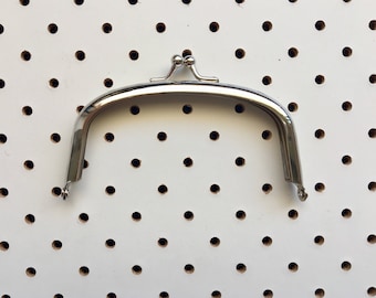 Silver Curved Metal Purse Frame : 11.5 cm