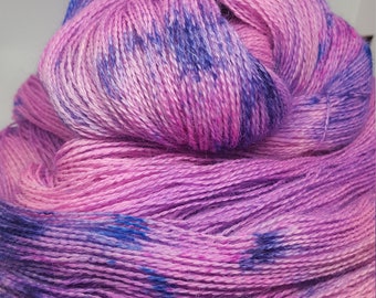 Baby Alpaca lace, hand dyed 100g