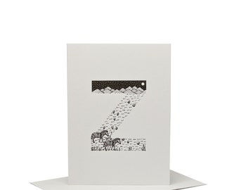 Z for Zebra - Letterpress Print