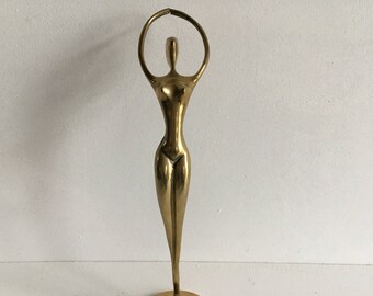 Vintage Brass Ballerina Dancer Copper