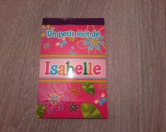 book a few words of Isabelle to leave a message