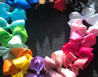 Set of 20 Large Hair Bows, 4 Inch Hair Bows, Big Hair Bows Set, Baby Bows, Toddler Bows, Baby Hair Bows, Big Bows, Large Hair Bows Set