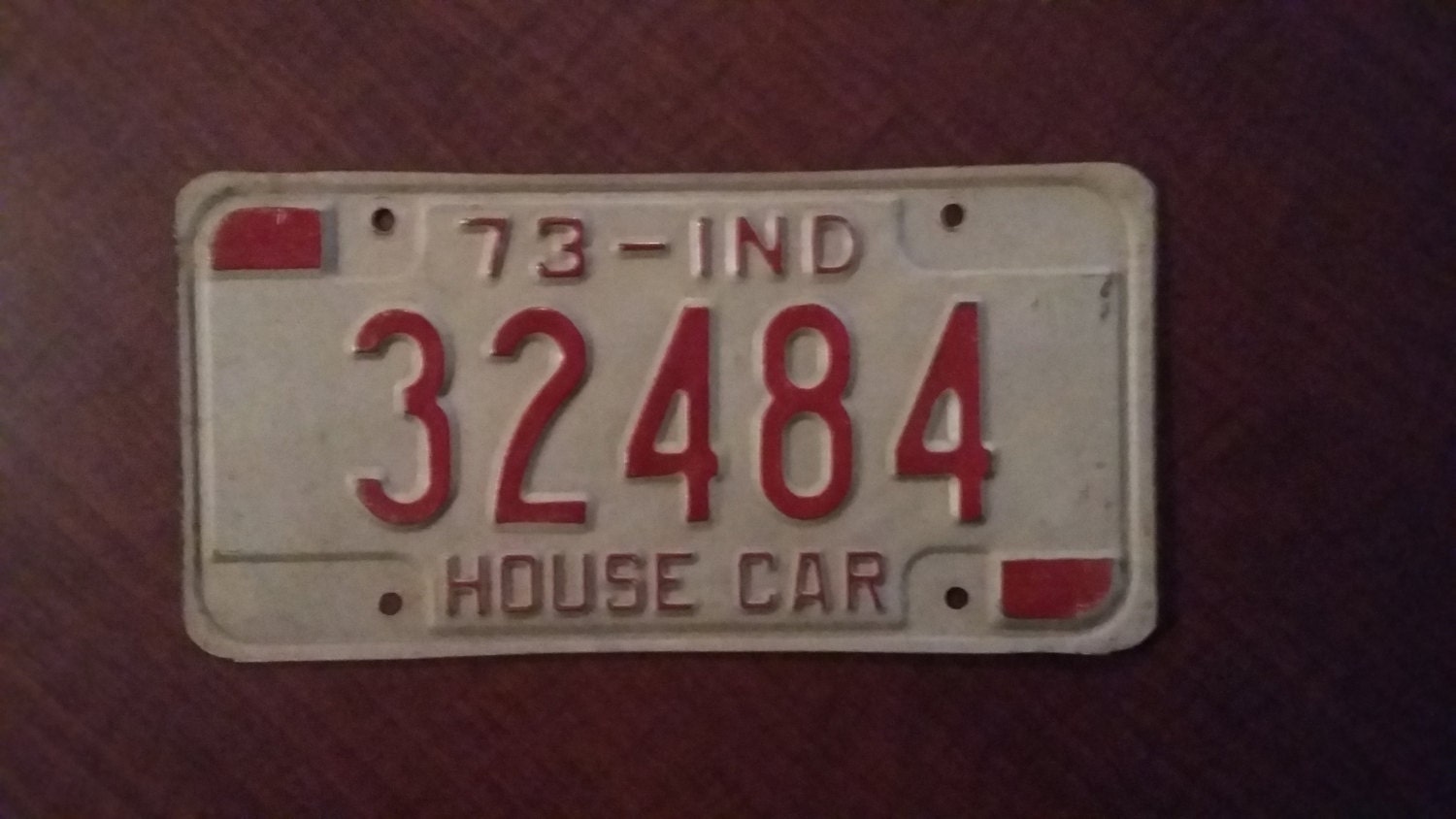 Vintage 1973 Indiana House Car License Plate 1973