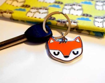 Fox Keychain, Fox Bag Charm, Fox Key Fob, Fox KeyRing, The Fantastic Fox KeyRing
