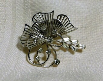 Vintage Sterling TK Brooch