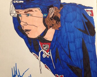 New York Rangers Carl Hagelin Drawing