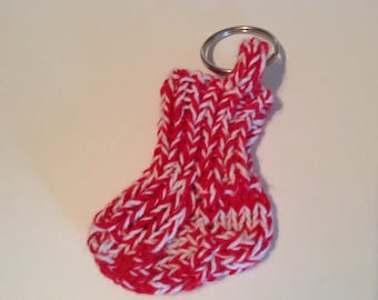 Cotton sock keychain, cotton sock keyring, bomull sock keyring, bomull sock keychain