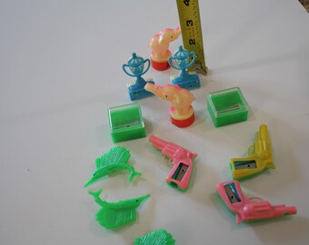Vintage lot of 12 nostalgic pencil sharpeners. party favors.
