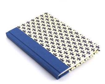 small Address Book, blue telephone book, fleur de lis