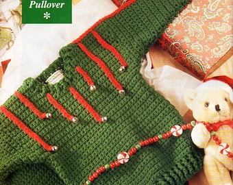 Childrens Christmas crochet sweater pattern Crochet pattern pdf download Christmas Jumper bells 23-27" DK crochet pattern pdf download