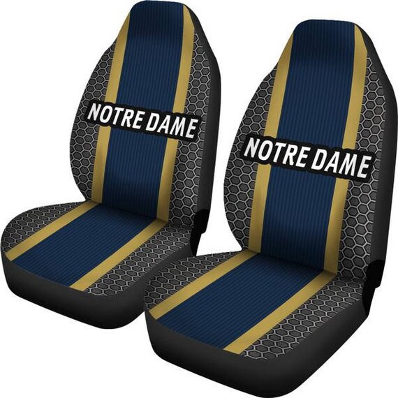Notre Dame Fighting Irish Football Micro Fiber Auto Seat Notre Dame Fighting Irish Football Micro Fiber Auto Seat Covers Suv Truck Customizable Personalized